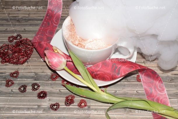 Fotosuche Valentinstag Tulpe Kaffee